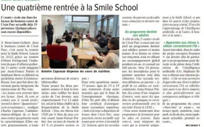 Un article sur la Smile School dans le Vers l&rsquo;Avenir !